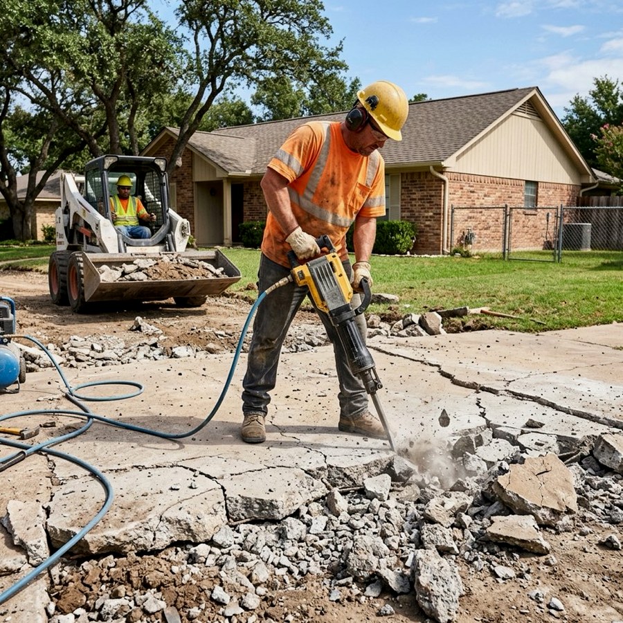 Concrete Demolition Cost in Dallas: What Changes the Price